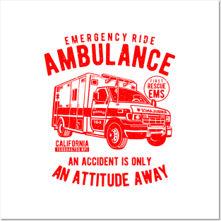 EMT Emergency Worker | Ambulance Attitude Posters and Art